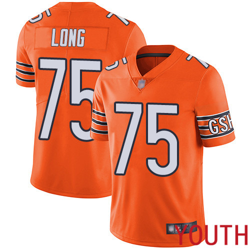 Chicago Bears Limited Orange Youth Kyle Long Alternate Jersey NFL Football #75 Vapor Untouchable
